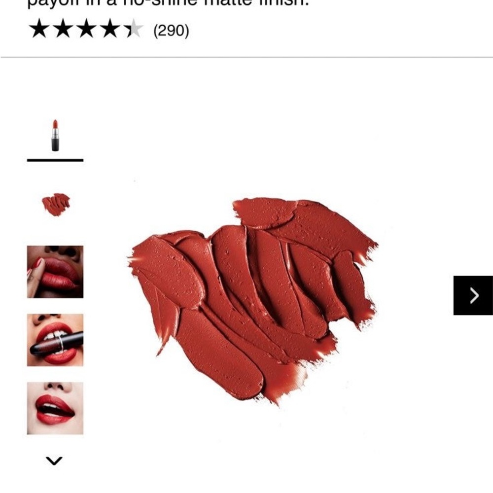 (LGSF) MAC Matte Lipstick #602 Chili, No Shine Long Wearing Warm Brick Red .10oz - Picture 2 of 9